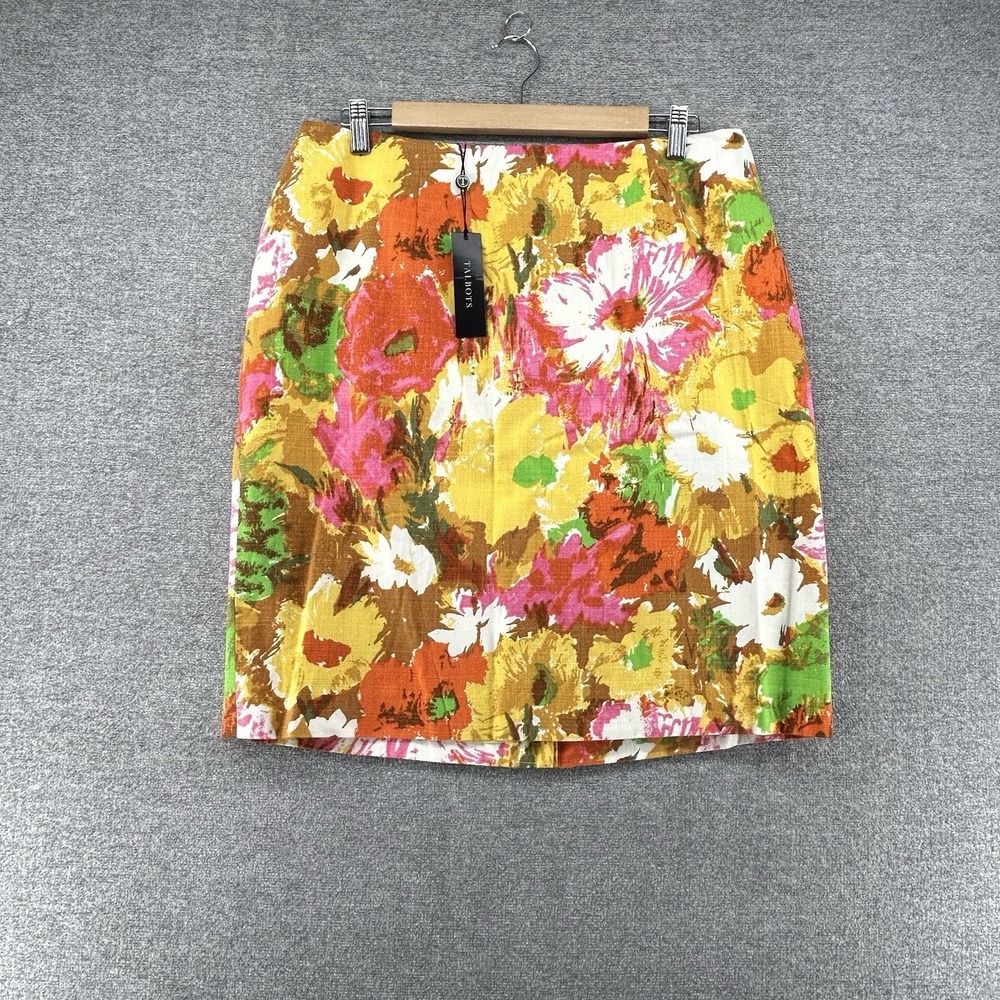 Talbots Skirt Women Size 14WP‎ Floral Print Casual Summer NEW